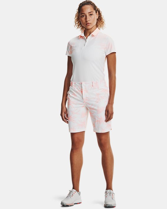 Women's UA Links Printed Shorts, White, pdpMainDesktop image number 2